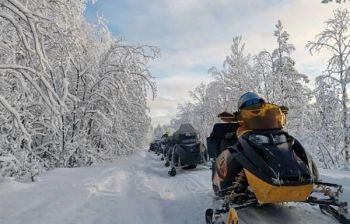По озерам Карелии на снегоходах. 6 часов.
