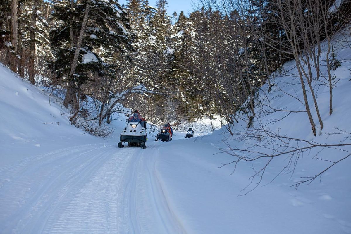 Мыс Евстафия. Снегоходы