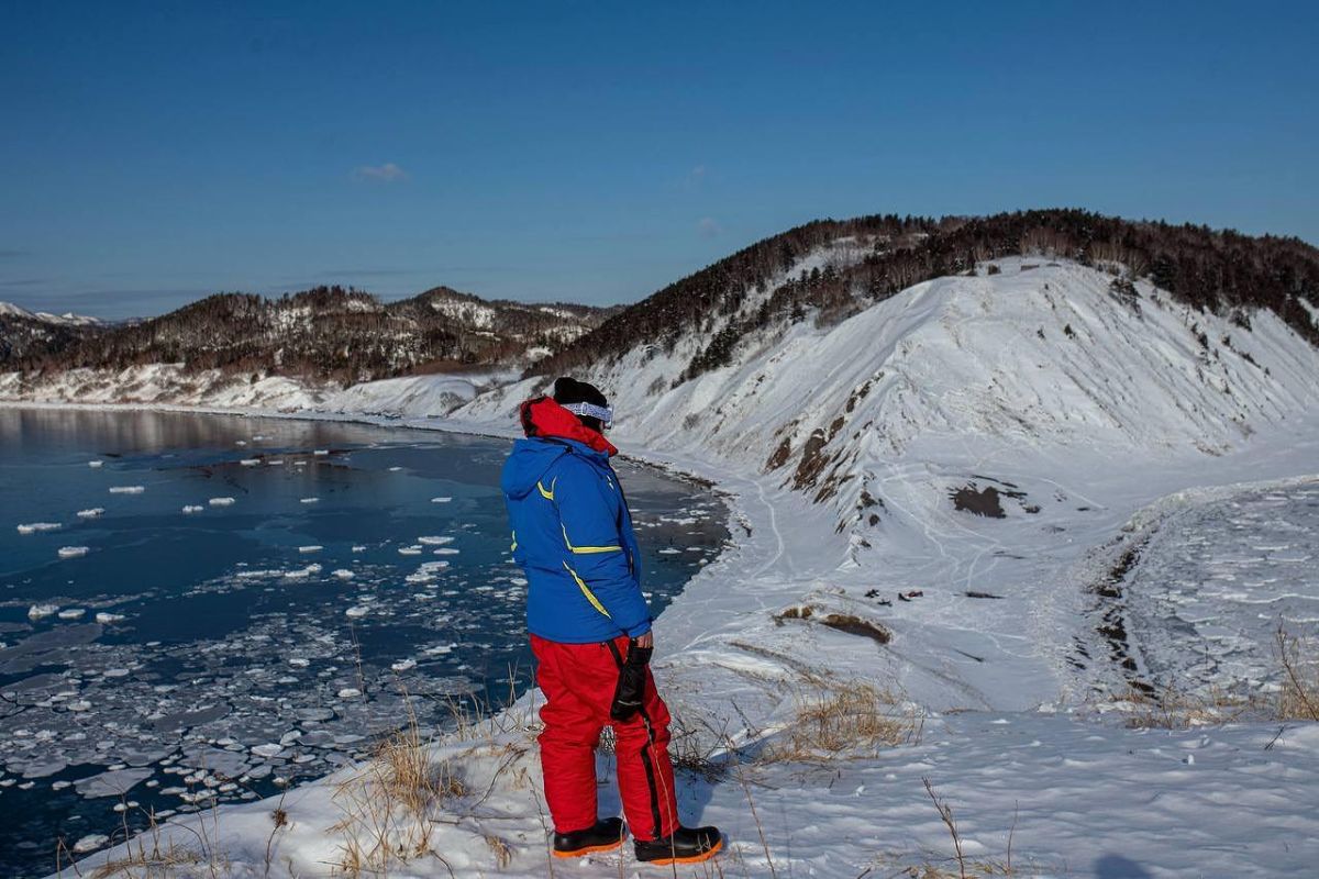Мыс Евстафия. Снегоходы