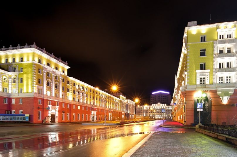 Ночной Норильск